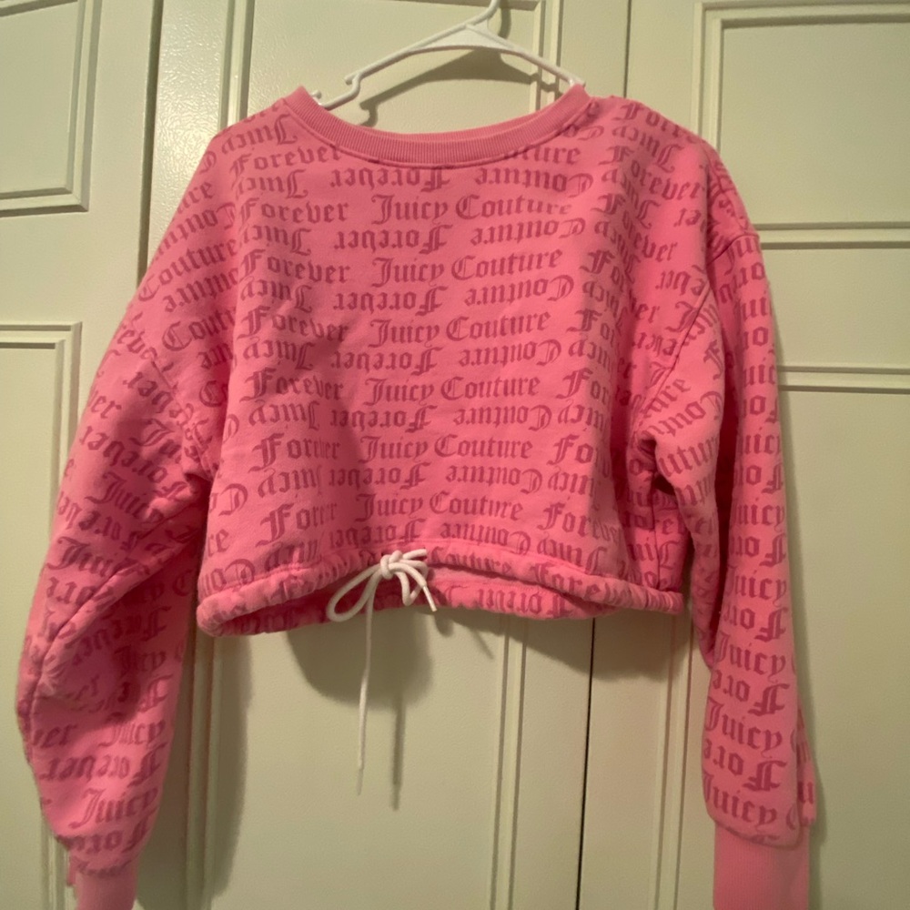 Juicy Couture Pink Crew Neck Sweater with Textured Knit